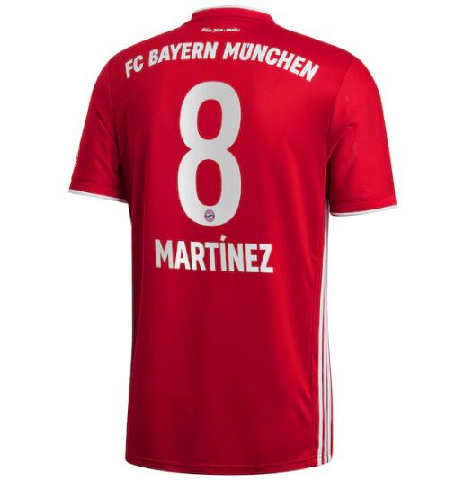 Bayern Munich Home Kit Soccer Jersey Martínez 8 2020/21